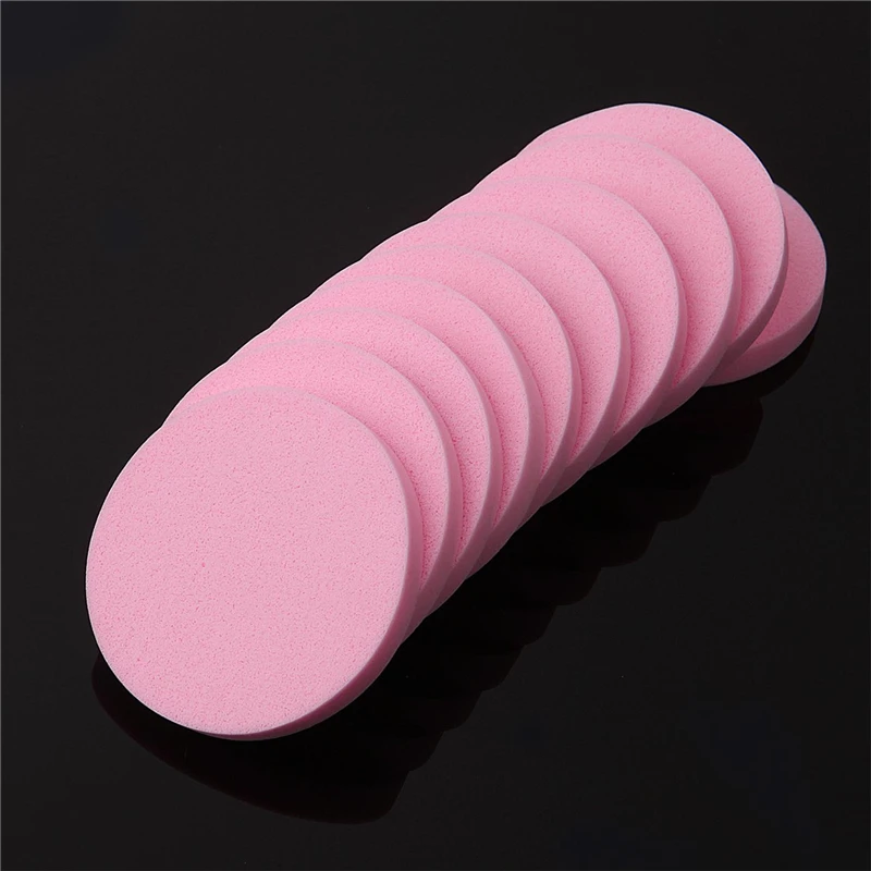 10pcs Makeup Sponge Cosmetic Puff Soft Face Make Up Foundation Contour Concealer Facial Sponges Powder Puff Round Beauty Tools