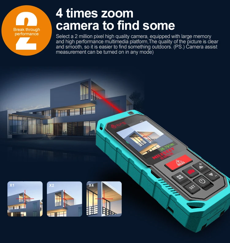 Imagem -06 - Eter Ileseey Infrared Luetooth Câmera Infravermelha Asaser Rangefinder 200m Eter Echargeable Eter Aser Eter Meter com Creotary Ouch Ouch Crecreen