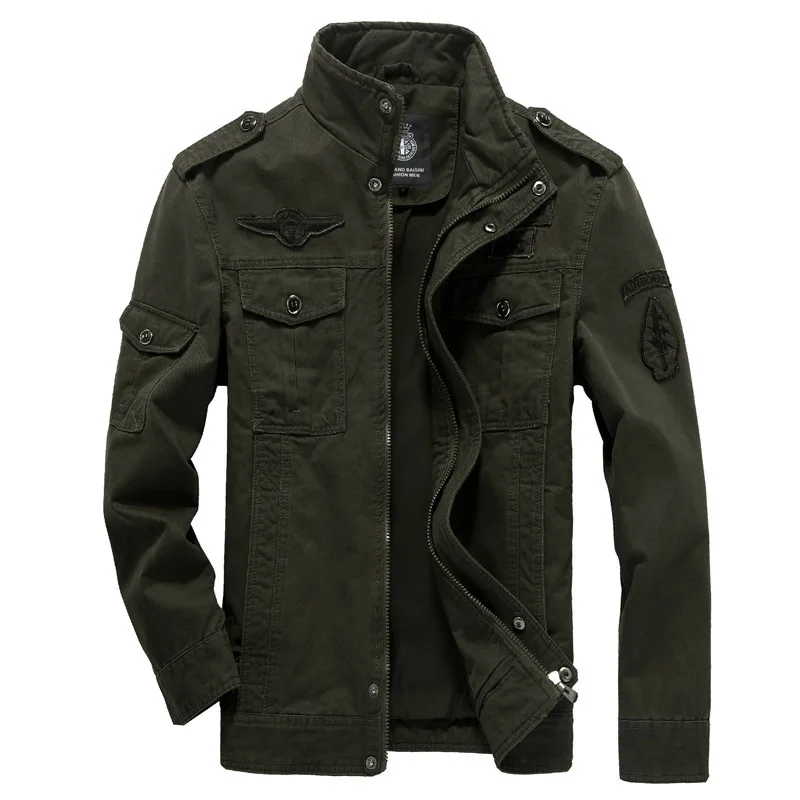 

Cotton Military Jacket Men Fad Autumn Soldier MA-1 Style Army Jackets Male Brand Slothing Mens Bomber Jackets Plus Size M-6XL