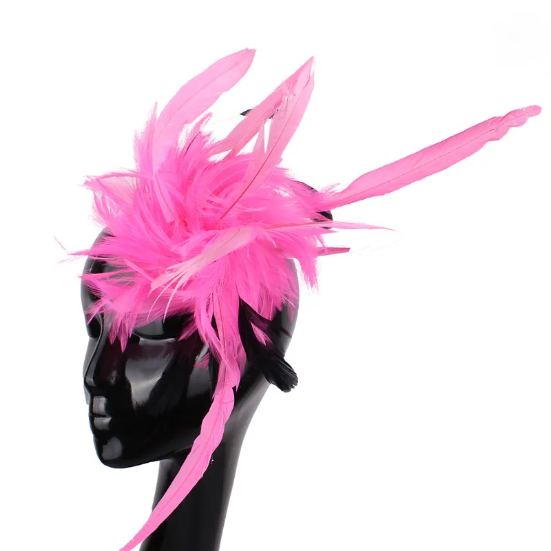 New Design Women Wedding Dance Hair Feather Fascinator Accessories Hair Clip Bride Wedding Fashion Headwear Lady Party Headdress