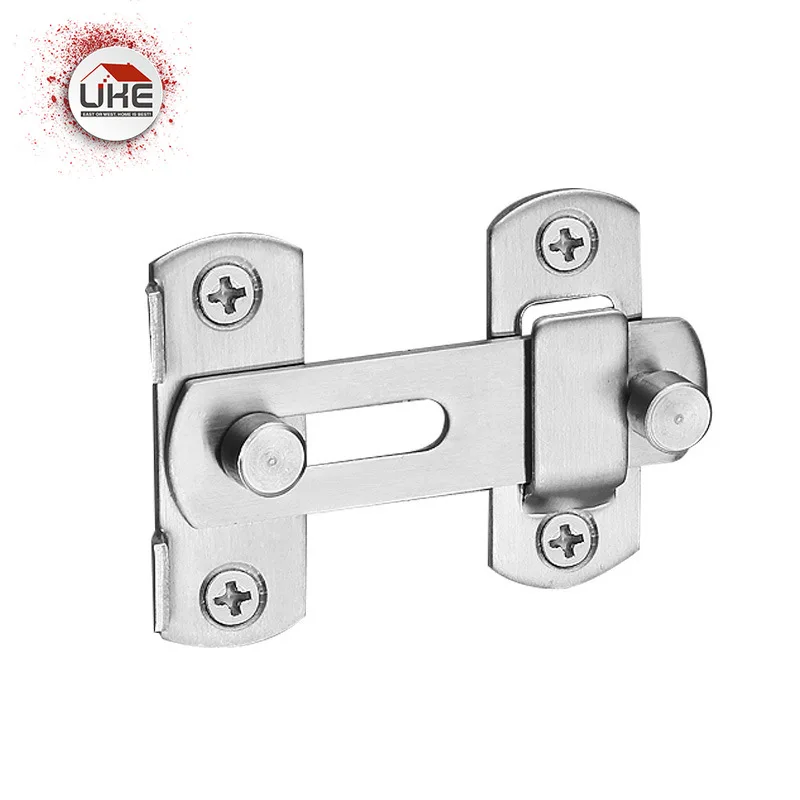 UKE Door Guard Latch Bolt With Screws Sliding Window Door Lock Handle 304 Stainless Steel Door Latch Safety Home Hardware