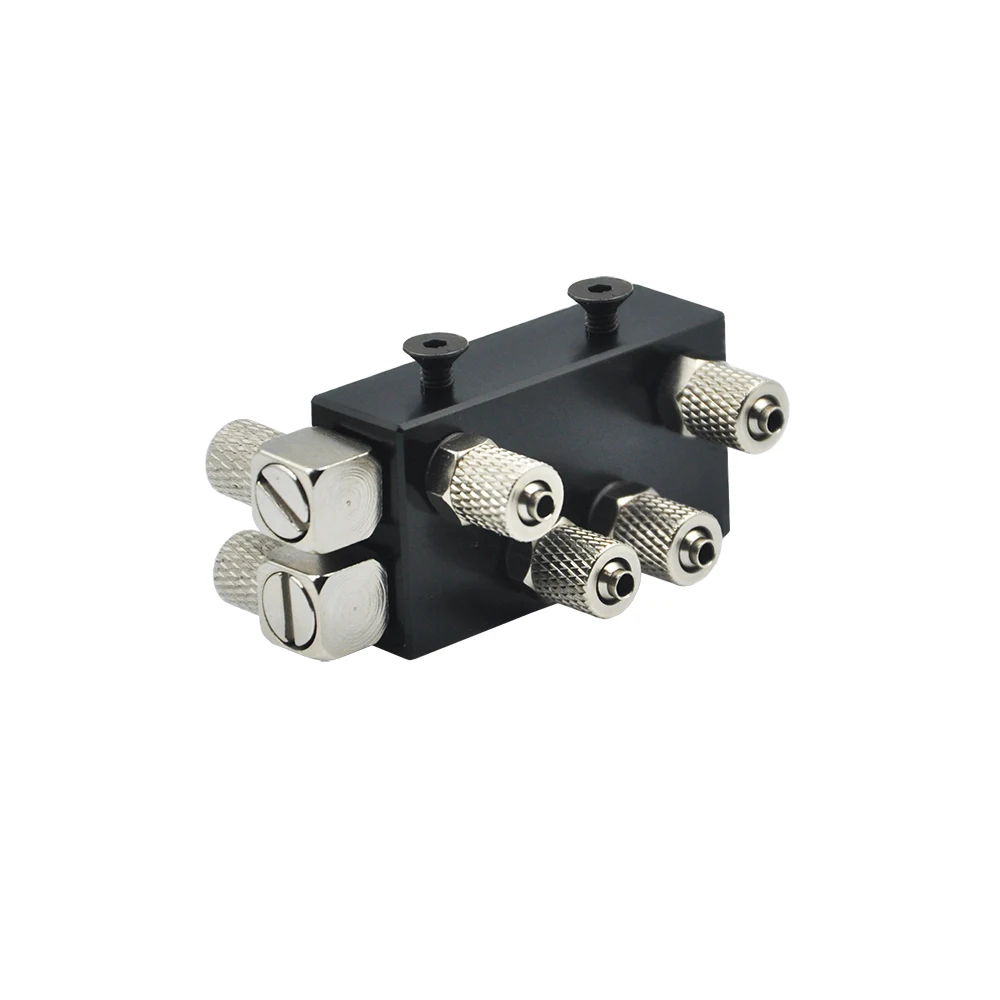 Excavator Hydraulic oil distributor Integral three-channel One-in Two-out for 1/14 RC RC Excavator Arm Parts