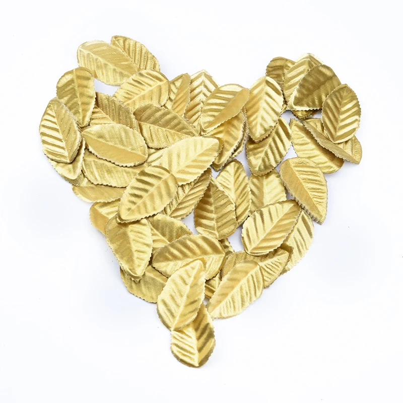 100/200 Stück Seide Rosen Blatt Gold Blätter künstliche Pflanzen dekorative Blume Weihnachts girlande DIY Geschenk nach Hause Hochzeits dekor – Detail 13