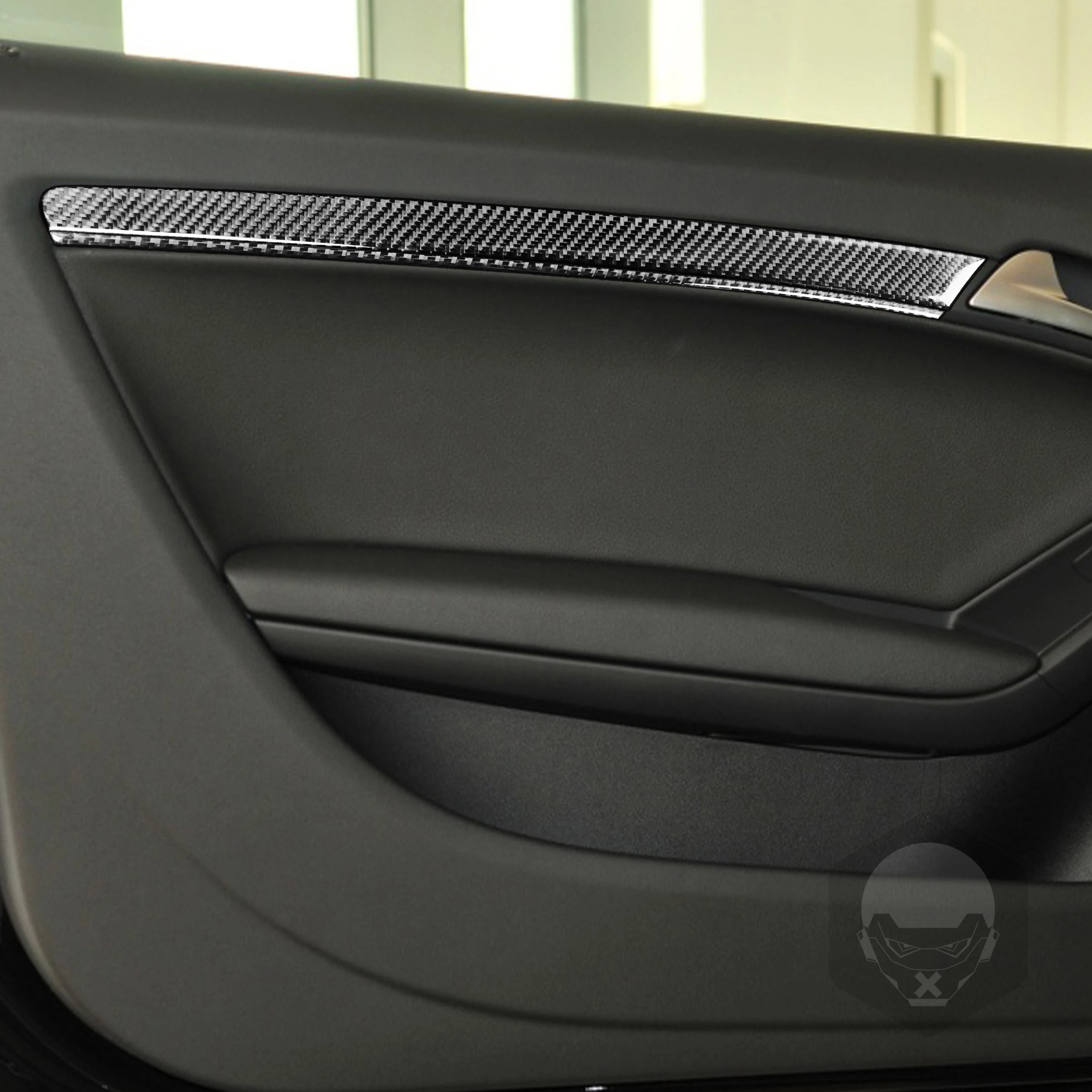 Car Door Trim Interior Carbon Fiber Stickers Door Panel Update Cover Decal For Audi A5 Hard Top 2008-up Car Accessories