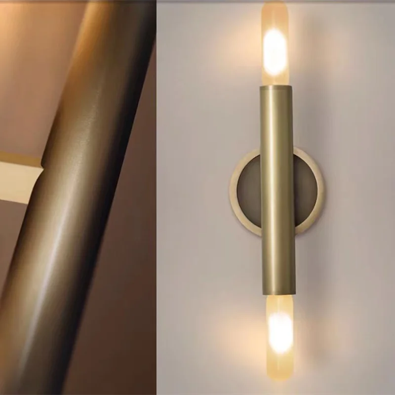 Le Pentagone Sconce post modern up down wall light Nordic wall lamp gold for bedside hotel vintage home interior decoration lamp image 6