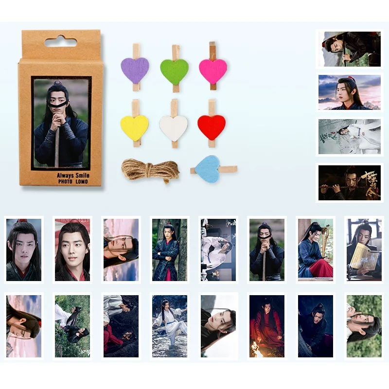 20Pcs/Set The Untamed Xiao Zhan,Wang Yibo  LOMO Card Mini Postcard DIY Greeting Cards Message Card Gift