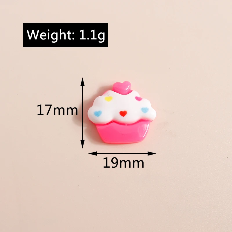 10 Stück Mix Mini Süße Lebensmittel Dessert Donut Kuchen Flache Rückseite Harz Cabochon Verzierungen DIY Scrapbooking für Mädchen Haarschleifen – Detail 4