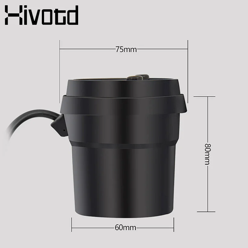 Hivotd Universal Accessories Car Dual USB Charger Cup Holder Power Socket Adapter Cigarette Lighter Auto Interior Mouldings