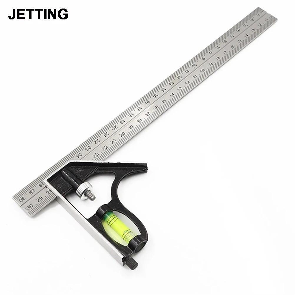 1PCS Precise Stainless Steel Measuring Tools Aluminium Combination Square Diy Workshop Hardware Angle Spirit Level 12\