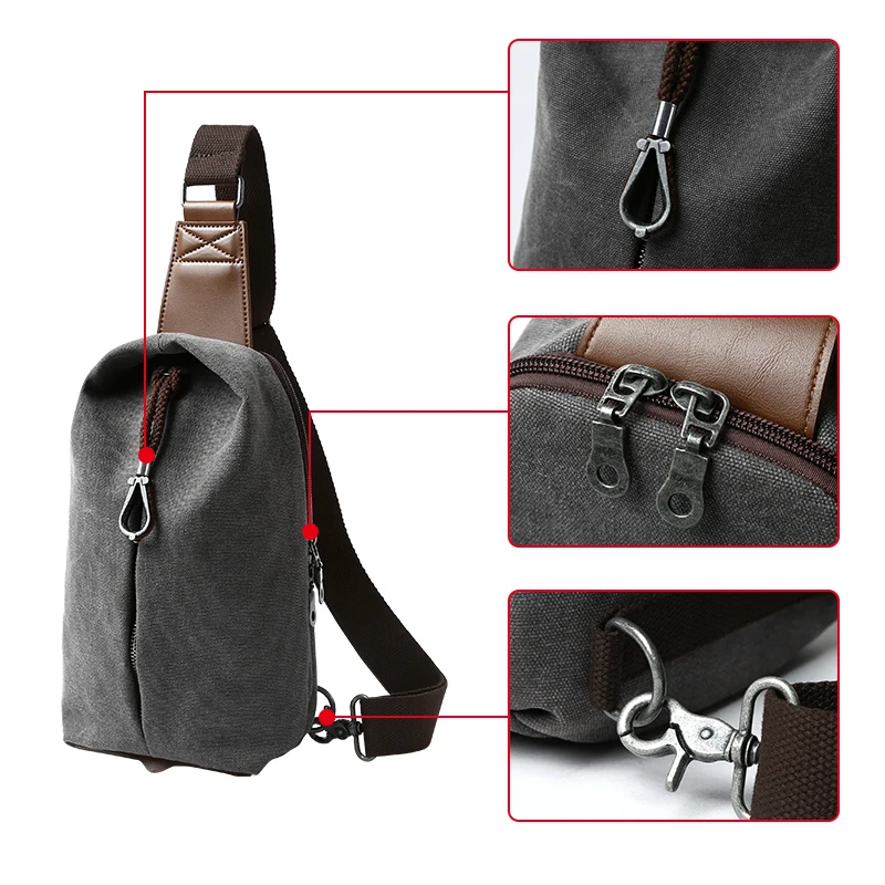 Anti-theft Crossbody Bags Canves Shoulder Sling Bag Multifunction Fashion Chest Young Bag For Male Bolsa Forever Young Tasje