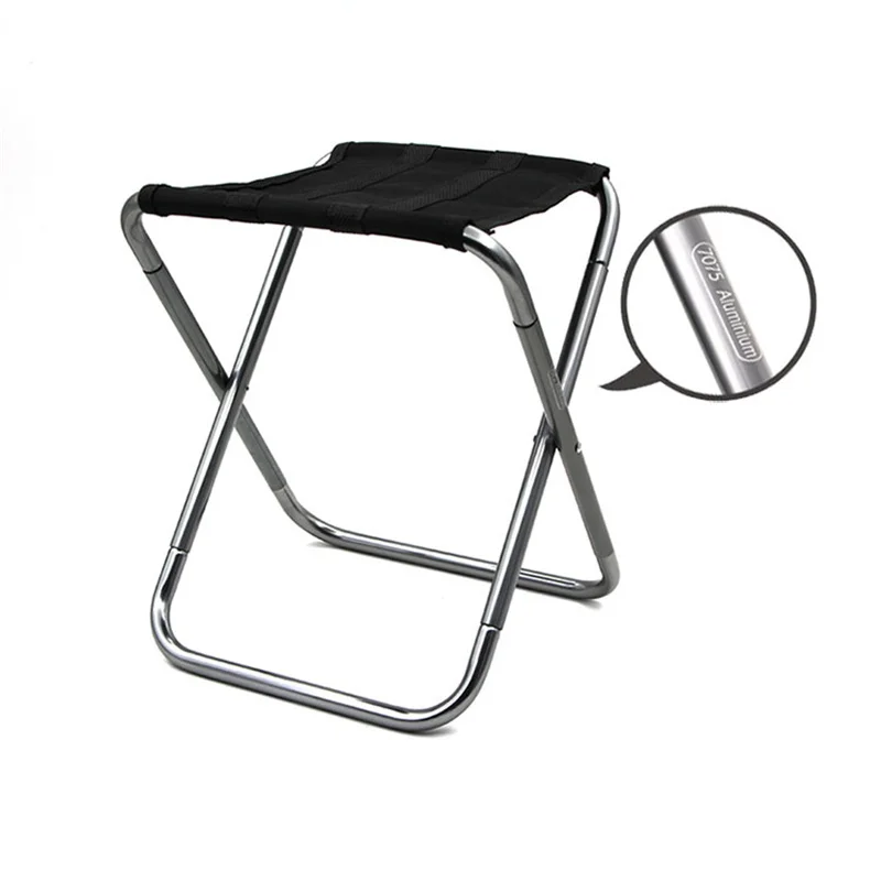 Silla plegable portátil para pesca, mueble ligero de tela de aluminio para exteriores, Picnic y Camping