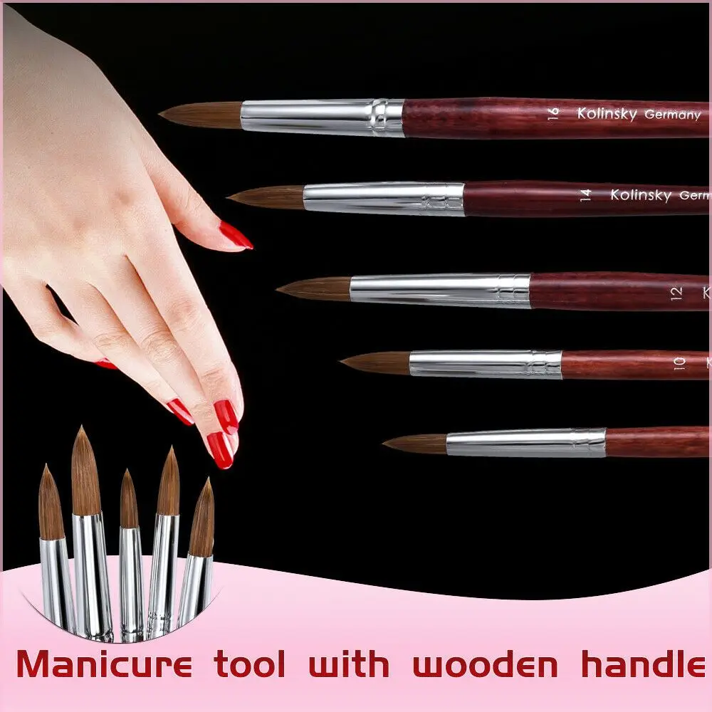 

DIY Nail Polish Pen UV Gel Easy to Outline Acrylic Nail Art Brush Sable Hair Nail Painting Brush Flower Drawing Pen