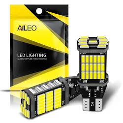 AILEO 2pcs 6W 1200LM T15 LED W16W 45 SMD 4014 Chip Car Auto Canbus Reversing Lamps Stop Light Back up Lights Reverse Bulbs White
