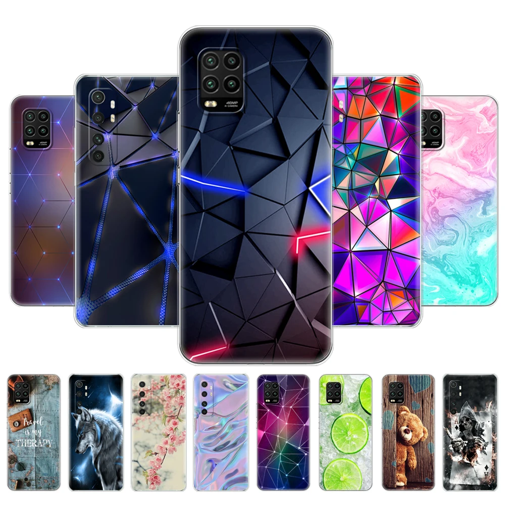 Para xiaomi mi nota 10 lite caso 6.47 "mi 10 lite capa de silicone macio tpu note10 lite telefone volta escudo mi 10 lite amortecedor funda saco