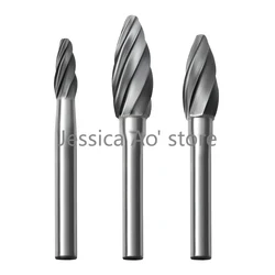 H6-16mm Coarse Teeth Carbide File Oval shape Metal Mill Tungsten Steel Grinding Head Rotary Tools Router Wood Cutter