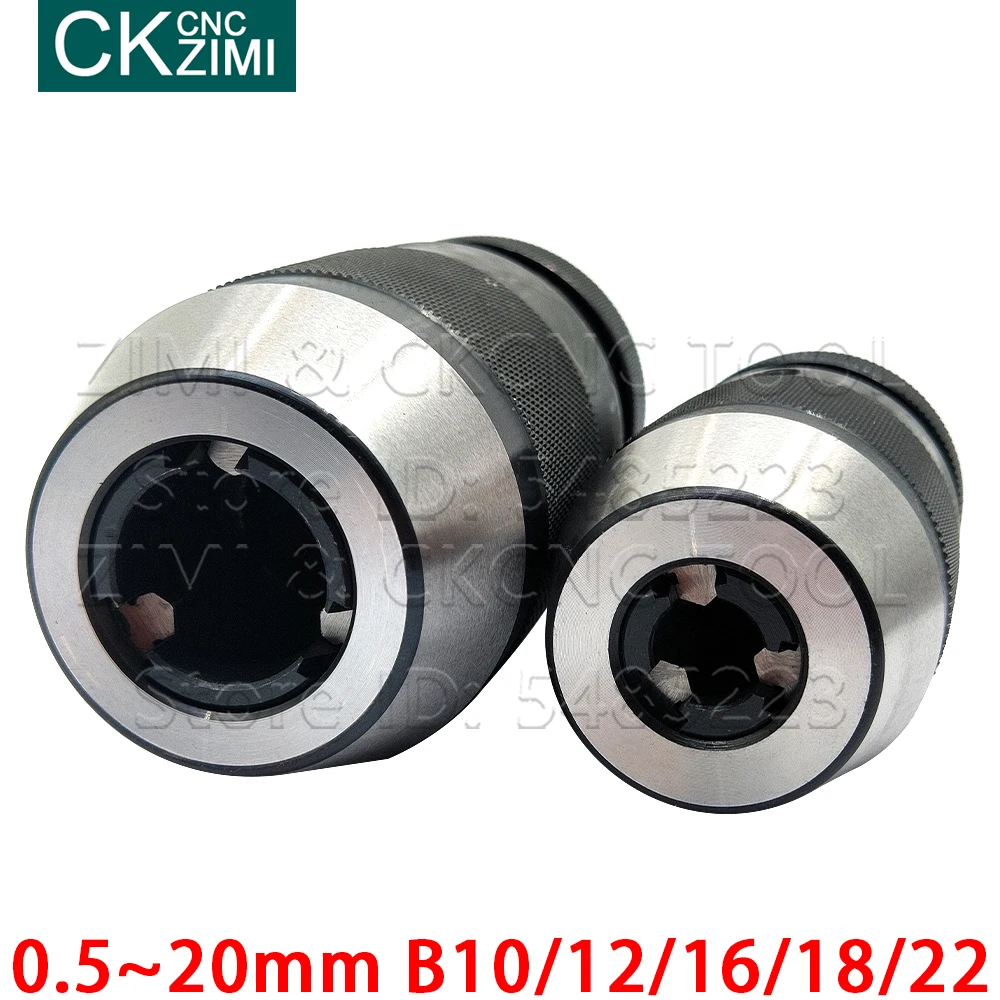 Mandril de broca de aperto automático, mandril de broca de alta precisão com 0.5-20mm b10 b6 b16 b18 b22 para múltiplos fins