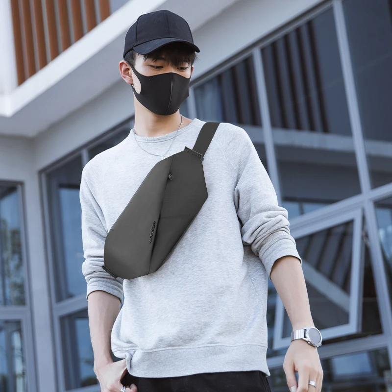 Imagem -03 - Ryden Crossbody Bolsa de Peito Masculino Pequeno Homem Bolsa de Ombro Ykk Zíper Leve Marca