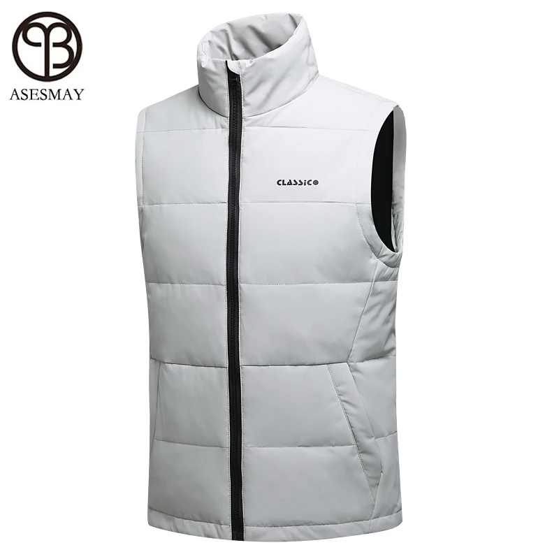 

New Arrival Men Sleeveless Jacket Winter Ultralight White Duck Down Vest Male Slim Vest Men's clothes Windproof Warm Waistcoat