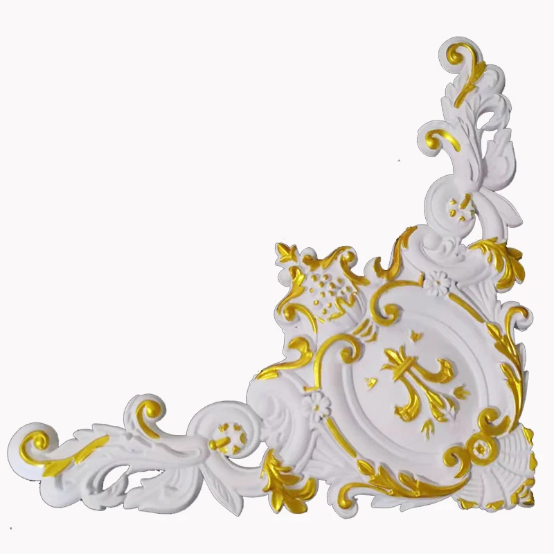 European style ceiling corner flower background wall passway decorative wall stickers Wedding home decoration non-wood carvings