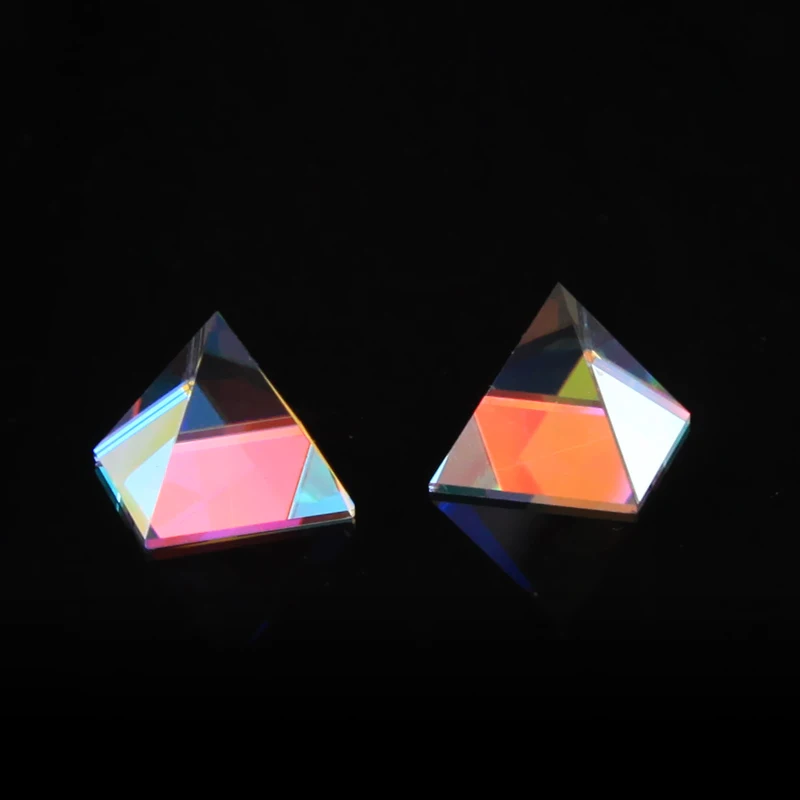 20mm Crystal Pyramid Color Rainbow Optical Prism K9 Glass Crystal Decoration Crafts