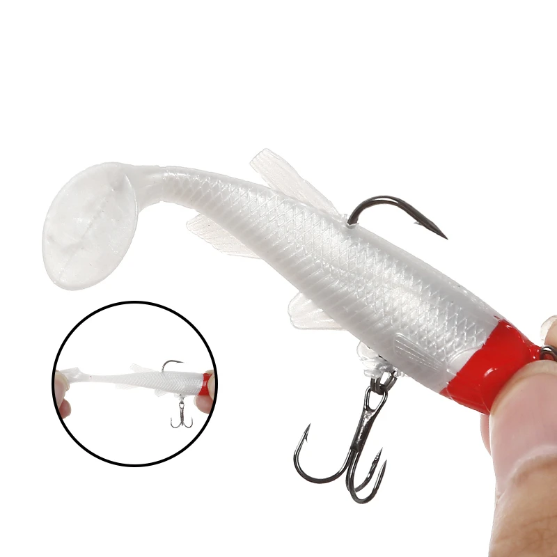 Isca de silicone macio, iscas macias, artigos de pesca para pesca marítima, Equipamento artificial, Pva Swimbait Wobblers, 8,5 cm, 13g