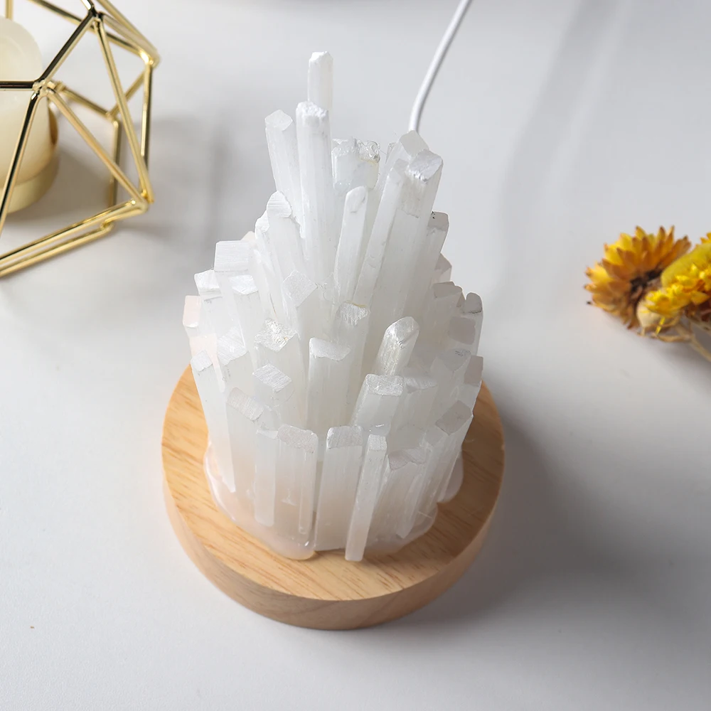 Natural Crystal Selenite Stone Healing Gemstones  Energy Jewelry  White Plaster Stone Mineral Home Bedroom Decorate