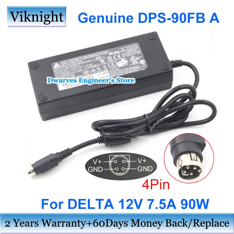 Genuine DPS-90FB A 12V 7.5A 90W AC Adapter for Netgear NAS RN10400 16TB DEVICE 332-10384-01 332-10581-01 Power Supply Charger