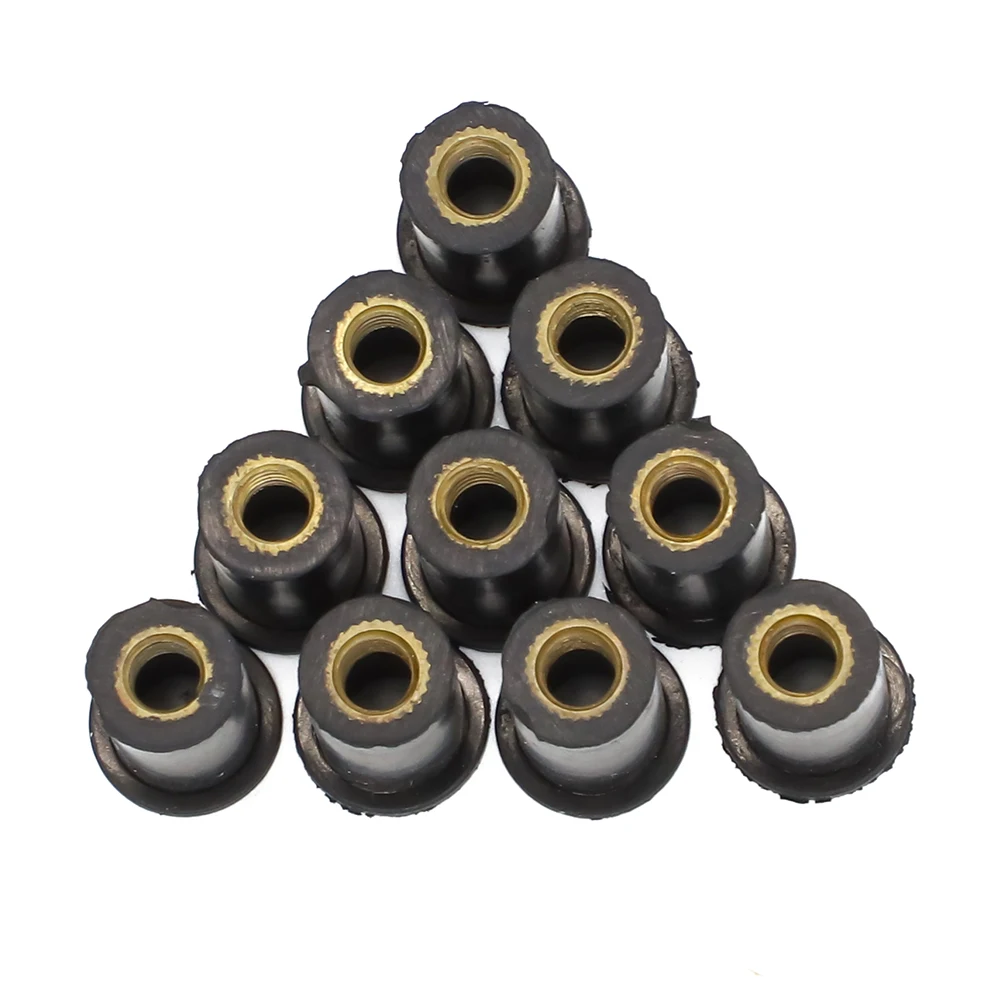 20 Piece M5 Rubber Well Nut Wellnuts Windscreen Fairing Bolt Kit For Honda Kawasaki Yamaha Suzuki Replace 90111-KW3-003