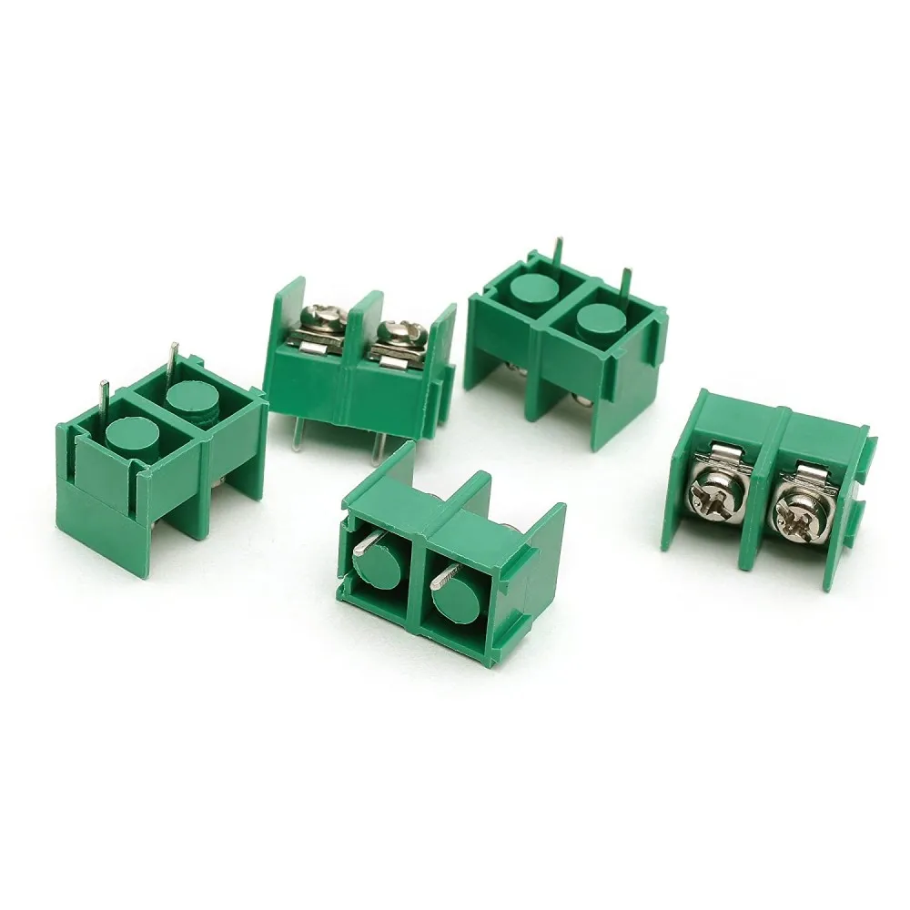 100 Stück KF8500/KF7620 8,5/7,62 mm Rastermaß Stecker Leiterplatten-Schraubklemmenblock-Anschluss 2-polig / 3-polig / 4-polig grün schwarz 10 A 300 V – Detail 4