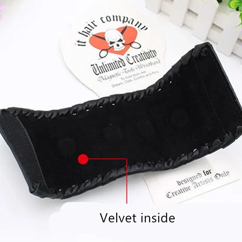 Fashion 1PC Black Wristband Hair Scissors Bag Salon Barber Hairdressing Holder Scissors Pouch Wrist Storage Bags Hair Clip Bag