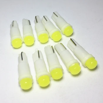 10PCS T5 LED Lights W1.2W W3W LED Car Interior Light Auto Side Wedge Dashboard Gauge Instrument Lamp Bulb 4014 LED Super Bright