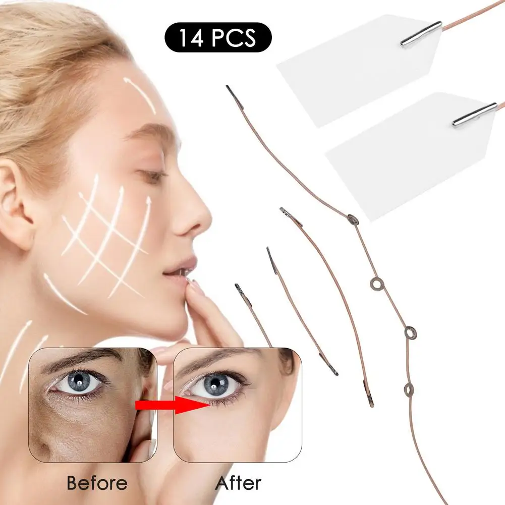 14 Pcs/Set Invisible Thin Face Stickers Facial Line Wrinkle Flabby Sagging Skin V-Shape Face Neck Lift Fast Chin Adhesive Tape