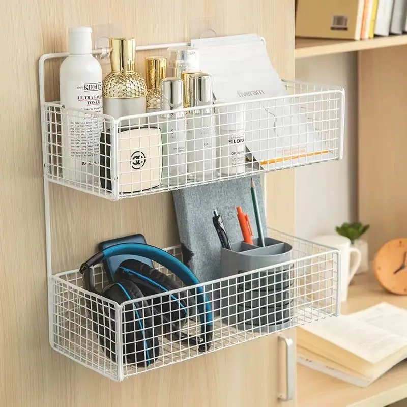 Hanging Bath Shelves Bathroom Shelf Organizer Punch-Free Shampoo And Shower Gel Storage Rack Bathroom Storage Shelf Accessories