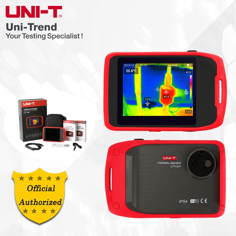 UNI-T UTi120T Taschen-Wärmebildkamera mit kapazitivem Touch; Intelligentes WIFI-Erkennungsthermometer für Leiterplatten/Motor/Rohrtemperatur