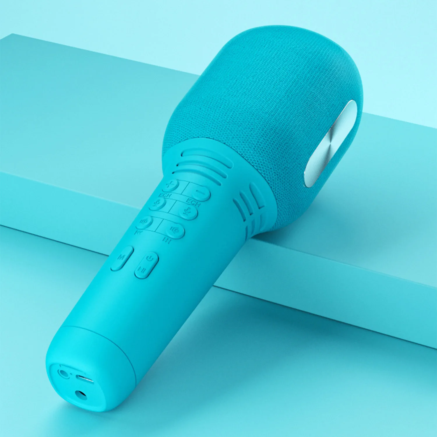 ميكروفون لاسلكي بلوتوث K9 كاريوكي يده مع مكبر صوت بلوتوث 5.0 صدى مكبر الصوت الموسيقى اللاسلكي Mikrofon