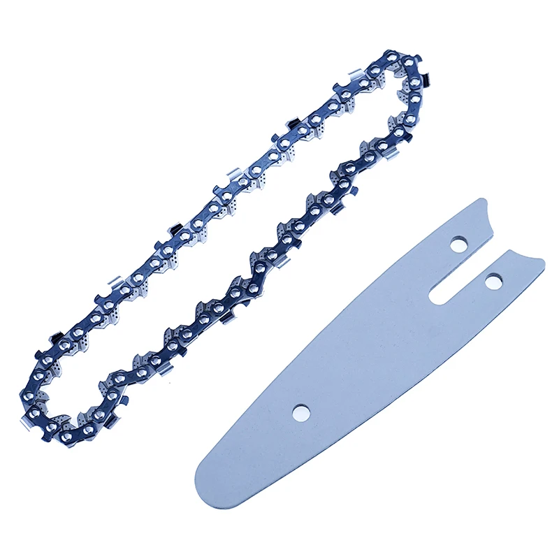 4-Inch Kettingzaag Blade En Gids Voor 24V Lithium Batterij Draagbare Elektrische Snoeizaag Oplaadbare Elektrische Zagen Houtbewerking