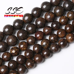Wholesale Natural Bronzite Stone Beads Round Loose Spacer Beads 4/6/8/10/12 mm Strand 15'' For Jewelry Making DIY Women Bracelet