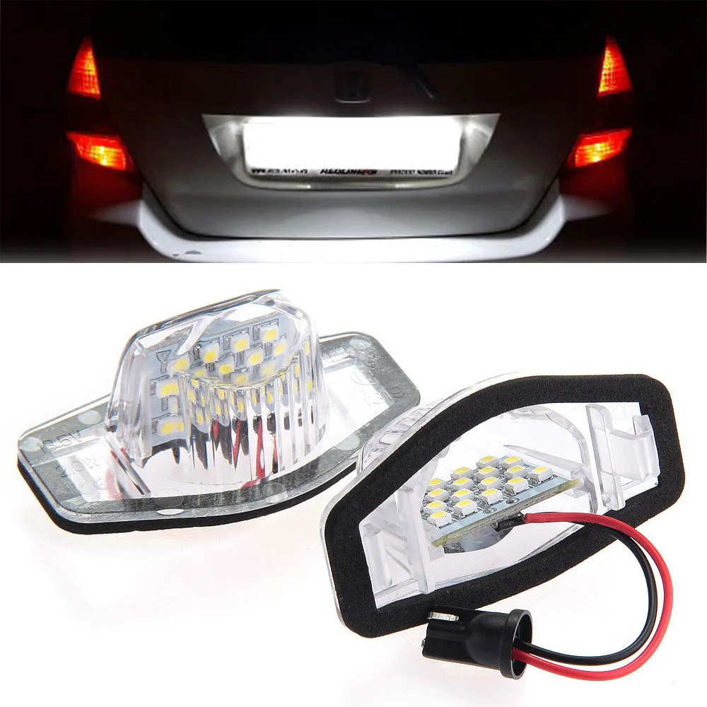 

2 Pcs Led Car Number License Plate Light Replacement For Acura MDX RL TL TSX ILX Canbus No Error Auto Tail Rear Lamp Accessories