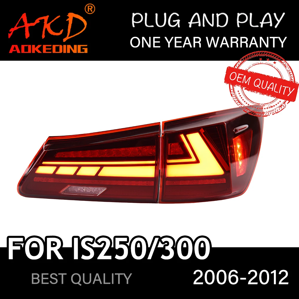 Tail Light For Lexus IS250 2006-2012 автомобильные товары Rear Lamp LED Lights Car Accessories IS300 Taillights