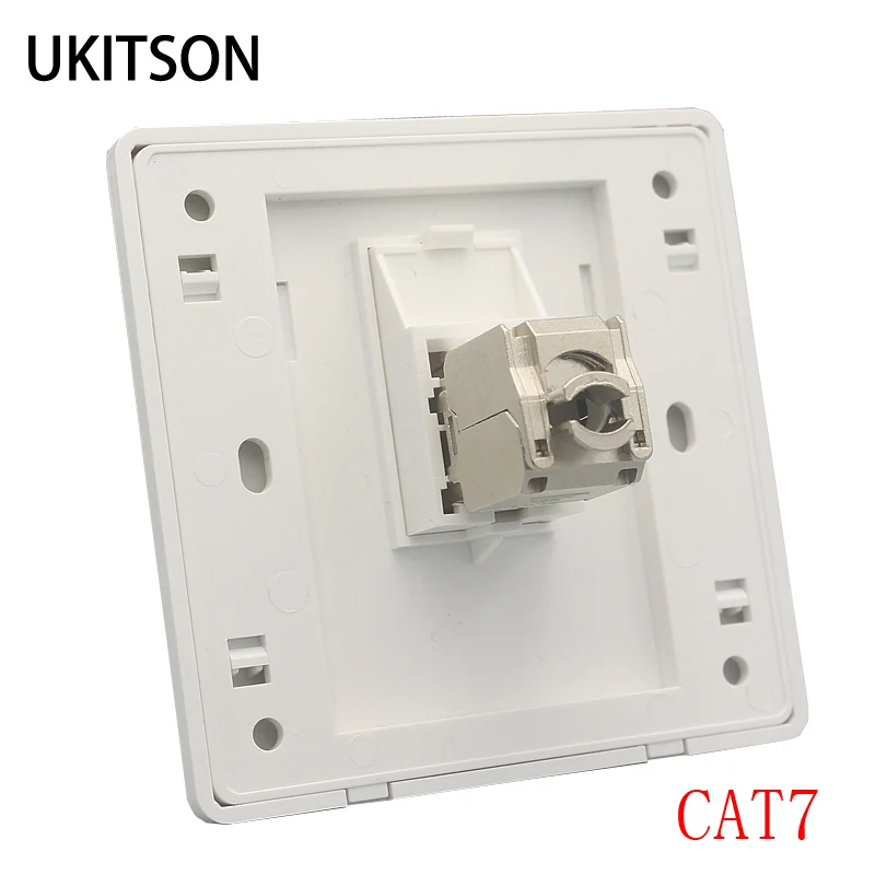 1 Port CAT7 RJ45 Wall Panel CAT.7 LAN Interface Socket Ethernet Faceplate Baseplate For 10G Network Plug