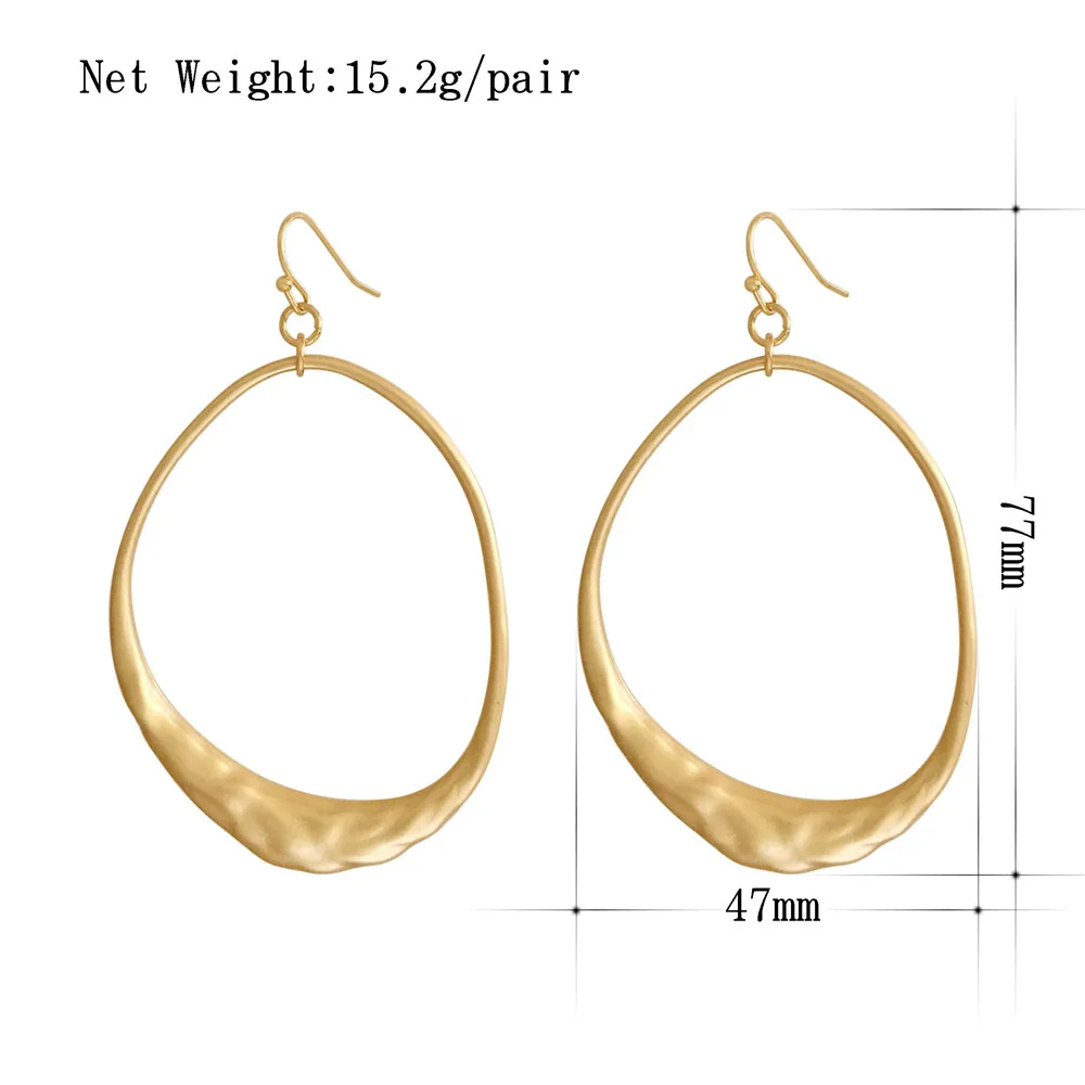 Fashion Loop Drop Earrings For Women Long Wave Dangle Earrings High Quality Statement Wedding Jewelry Wholesale