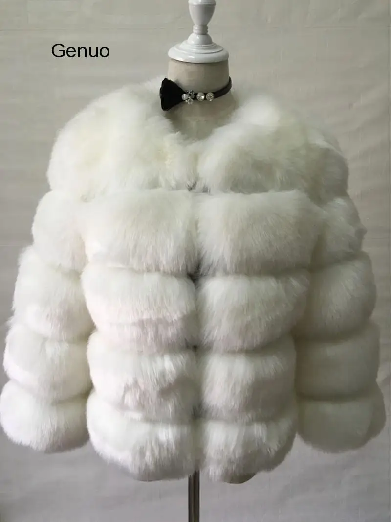 Women Winter Warm Faux Fox Fur Overcoat High Quality Faux Racoon Fur Jacket Rabbit Fur Jacket 2020 New Abrigo