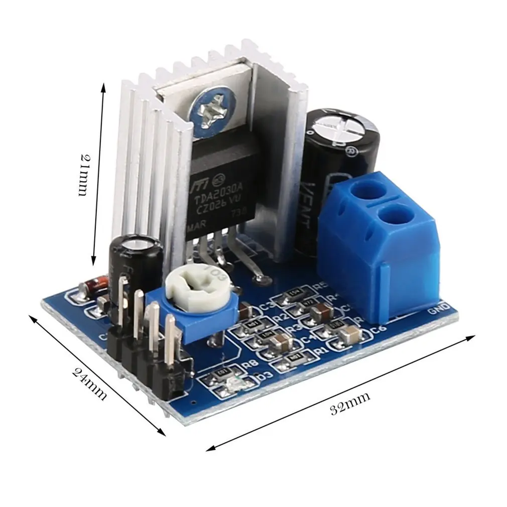 TDA2030A Super Mini DC 6-18V Power Amplifier Board Module Dual Channel Electronic DIY Tool Audio Amplify Volume Adjustable