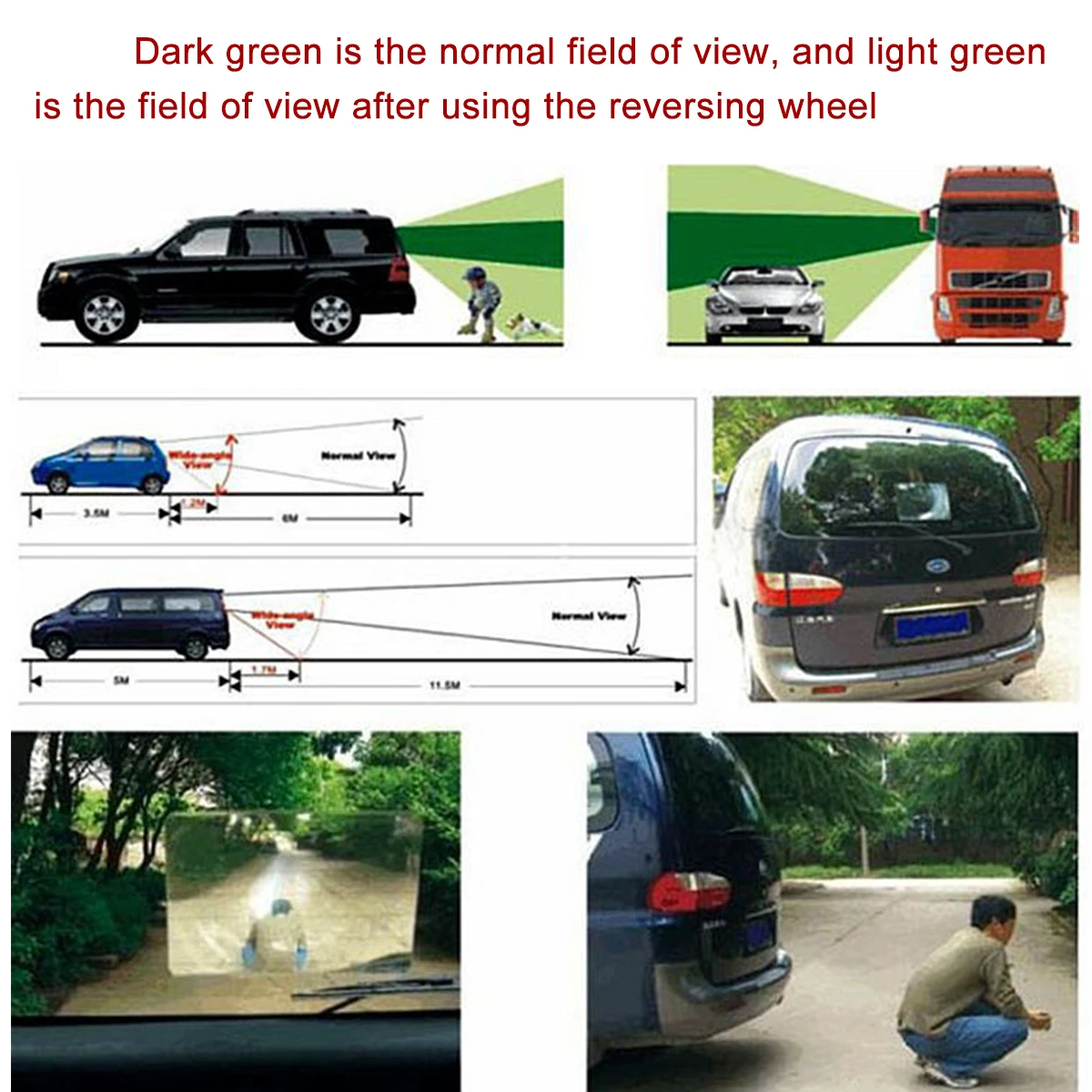 Rétroviseur Angle Mort Lentille Fresnel 8x10 - Élargit La Vue Arrière Voiture, Camion, SUV