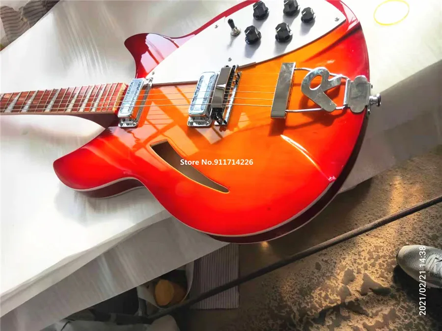 High quality Ricken 360 Electric Guitar Classic Color Semi-hollow can be customized free shipping