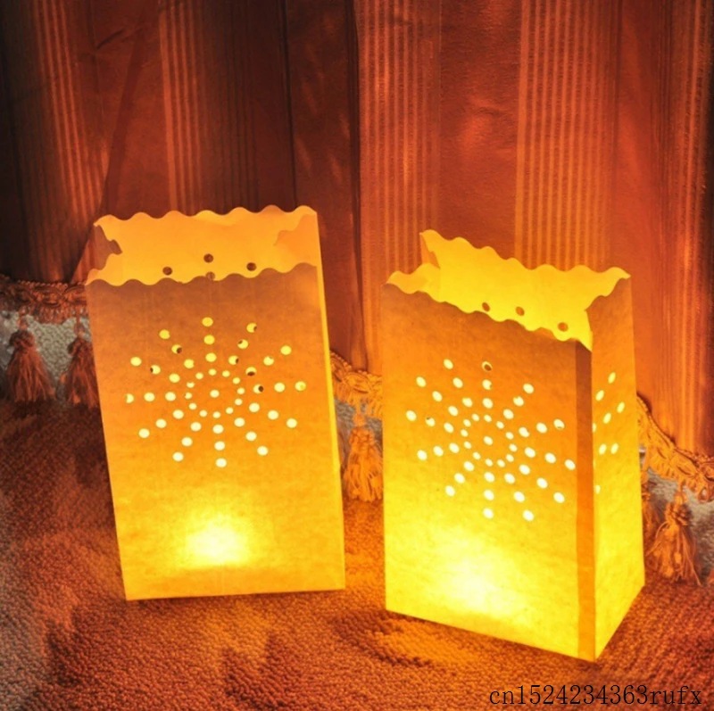 

1000 Pcs Lantern Candle Bag Tea Light Holder Heart Paper Wedding Party Home Decoration