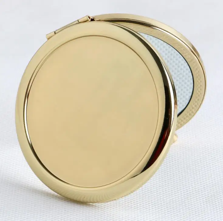 Round Mirror Compact Blank Plain Rose Gold Color For DIY Magnifying Gift Mirror 100pcs/lot Free Shipping SN381