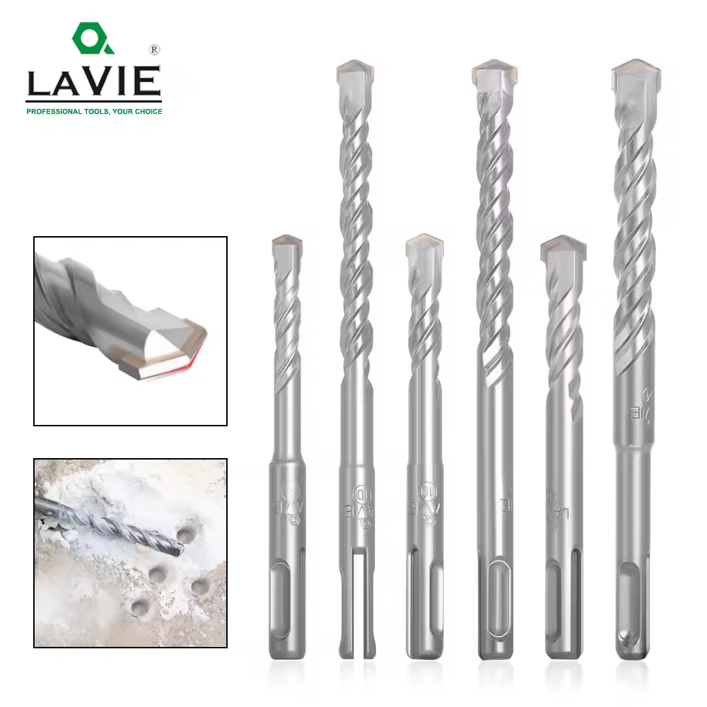 LAVIE 1pc 4 5 6 7 8 10 12 SDS Plus חור ראה דרילינג 110mm 160mm מקדחה חשמלית לקיר בטון לבנה מסונרי ביט
