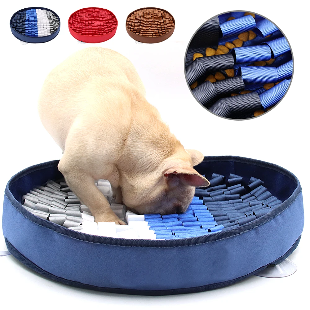 Non Slip Dog Slow Feed Mat Indoor Pet Smell Training Pad Blanket Anti Choking Dogs Puzzle Toy Pets Nosework Search Mats Washable