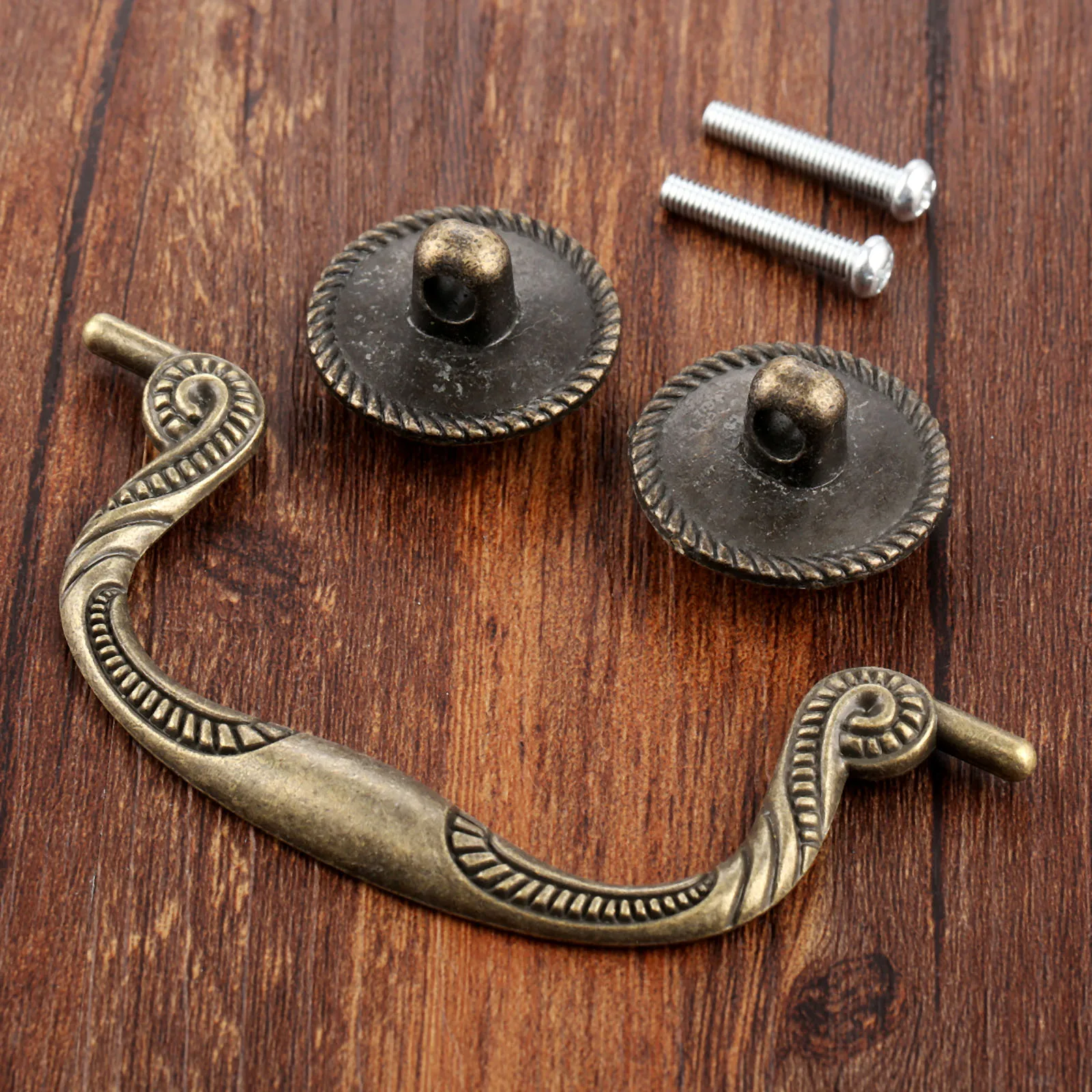 Vintage Handle Antique Bronze Pull 129mm*55mm Retro Knob Cupboard Door Kitchen Cabinet Drawer Wooden Jewelry Box Europe Style